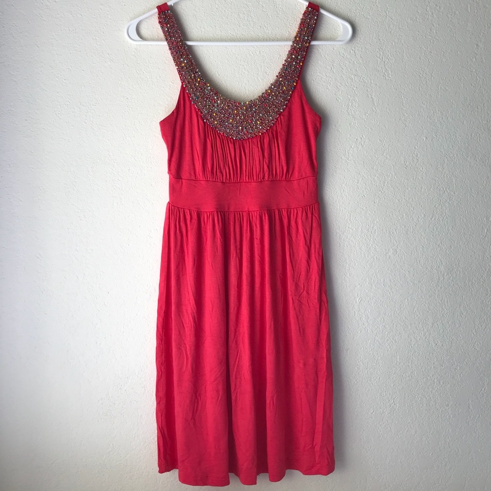 Coral pink dress